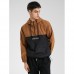 Men Patchwork Color Block Zip Embroidery Hoodies Windbreaker Jackets