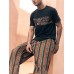 Mens Ethnic Pattern Crew Neck Casual Short Sleeve T  Shirts